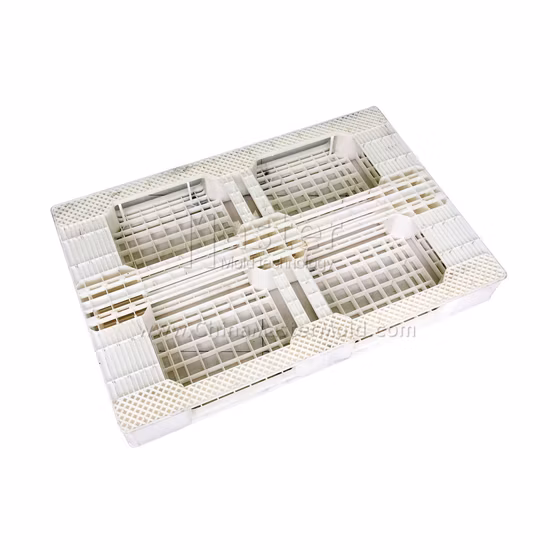 Molde apilable rectangular ligero del cajón de la haba de la seta de la agricultura